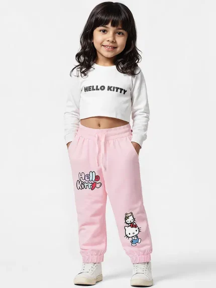 Girls Cotton Joggers (2-8 Yrs)