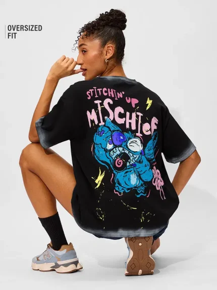 Women Oversized Stitch T-Shirts